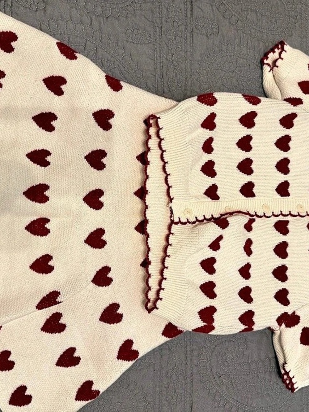 Draper James Girls Heart Print Cotton Dress Size 5 Like New